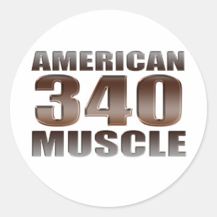 Sticker Rond muscle américain 340