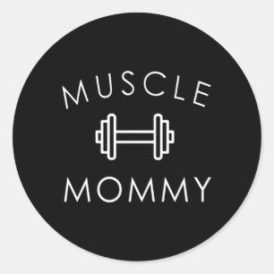 Sticker Rond Muscle Mommy Gym