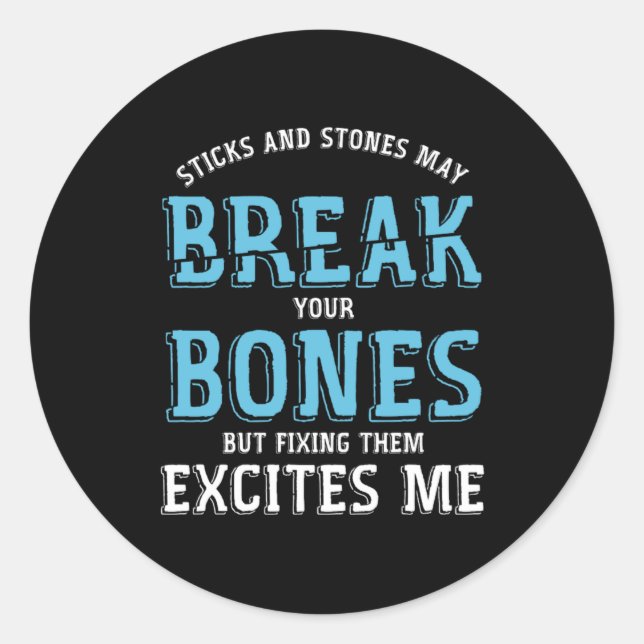 Sticker Rond Muscles Bone Surgeon Orthopedic Poison Stick and S (Devant)