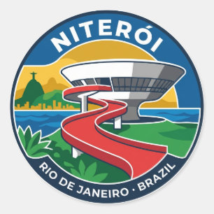 Sticker Rond Musée d'Art Contemporain de Niterói Brésil
