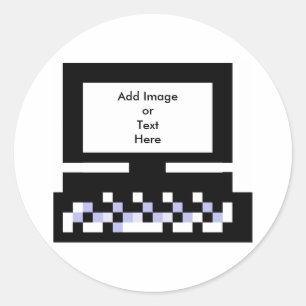 Sticker Rond MUSEUM Série Artiste Images Ordinateur Bk