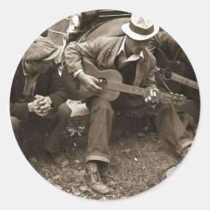 Sticker Rond Musiciens de rue, Maynardville, Tennessee, 1935