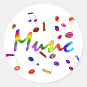Sticker Rond Musique
