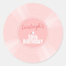 Musique de disque de vinyle rose Personnalisé Anni