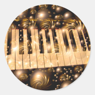 Sticker Rond Musique en moi, Musique en toi_