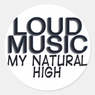 Sticker Rond Musique forte