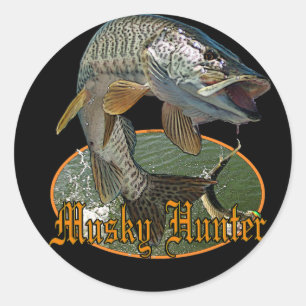 Sticker Rond Musky Hunter 9