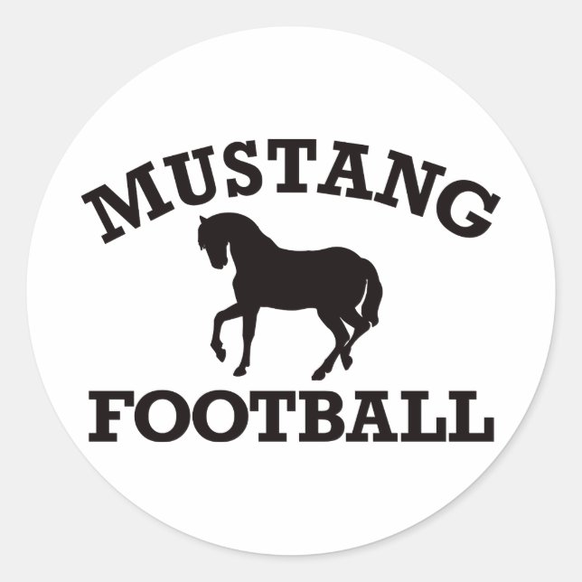 Sticker Rond Mustang Football (Devant)