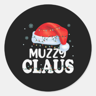 Sticker Rond Muzzy Claus Xmas Famille Matching Funny Grand-mère