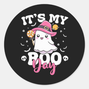 Sticker Rond My Boo Day mignon Halloween Anniversaire Fille Fan