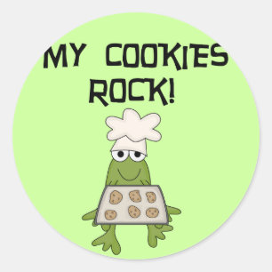 Sticker Rond My Cookies Rock Tshirts et cadeaux