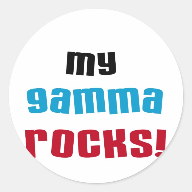 Sticker Rond My Gamma Rocks T-shirts et cadeaux (Devant)