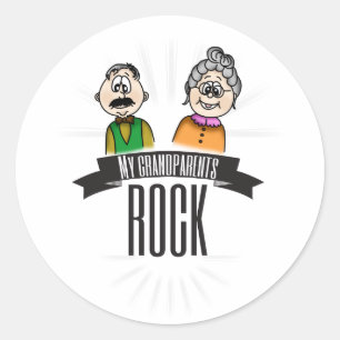 Sticker Rond My Grandparents Rocks