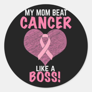 Sticker Rond My Maman Beat Breast Cancer
