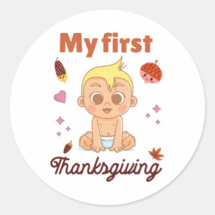 Sticker Rond My Thanksgiving