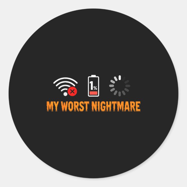 Sticker Rond My Worst Funny For Gamers  (Devant)