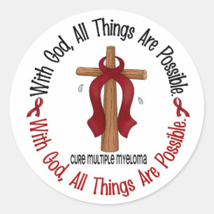 Sticker Rond Myélome multiple avec DIEU CROSS 1