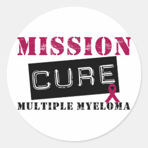 Sticker Rond Myélome multiple de la résolution de la mission
