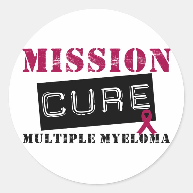 Sticker Rond Myélome multiple de la résolution de la mission (Devant)