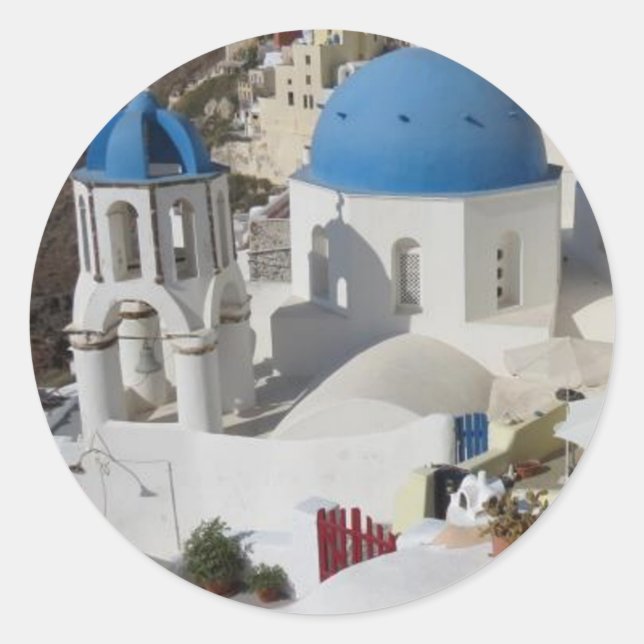 Sticker Rond Mykonos Grèce Travel (Devant)