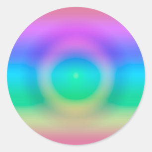 Sticker Rond Mystic Rainbow Eye Ombre