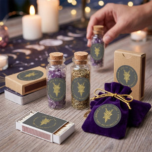 Sticker Rond Mystic Tarot  Enterrement de Vie de Jeune Fille