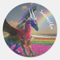 Mystical Rainbow Dragon Crystal personnalisé