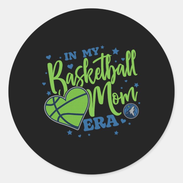 Sticker Rond N Minnesota Timberwolves Mother's Day Sketll Mom E (Devant)