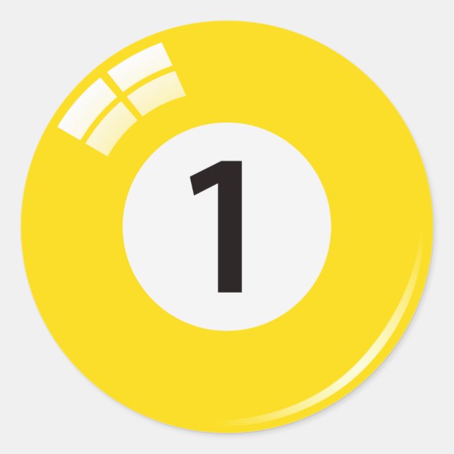 Sticker Rond N° un autocollant/étiquette (Devant)