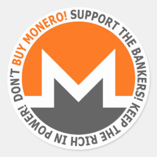 Sticker Rond N'achetez pas Monero