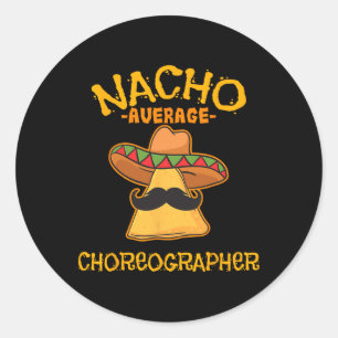 Sticker Rond Nacho Moyenne Chorégraphe Cinco De Mayo Danser
