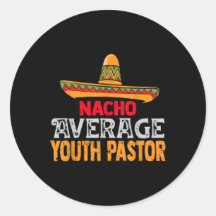 Sticker Rond Nacho Moyenne Jeune Pasteur Cinco De Mayo Mexicain