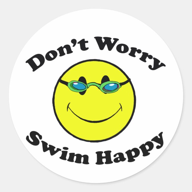 Sticker Rond Nagez heureux (Devant)