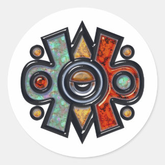 Sticker Rond Nahui Ollin