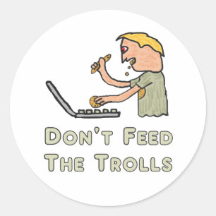 Sticker Rond N'alimentez pas les trolls
