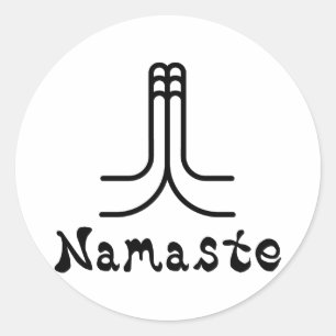 Sticker Rond Namaste