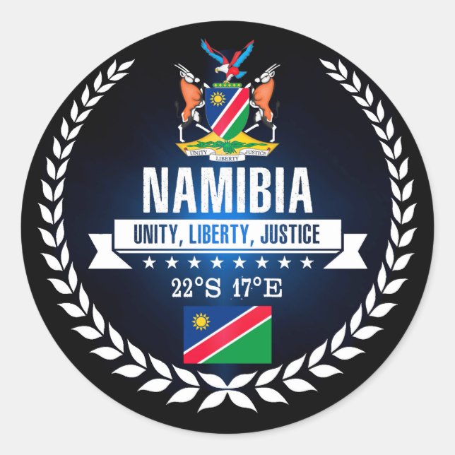 Sticker Rond Namibie (Devant)