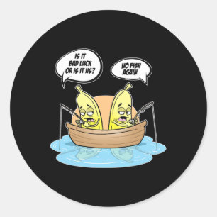 Sticker Rond Nanas Pêcheur C'Est La Chance Pour Nous