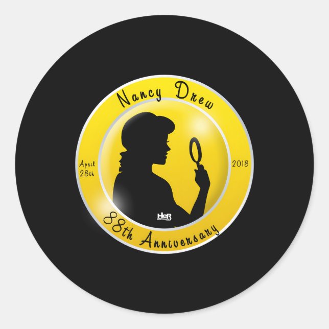 Sticker Rond Nancy Drew 88E Anniversaire (Devant)