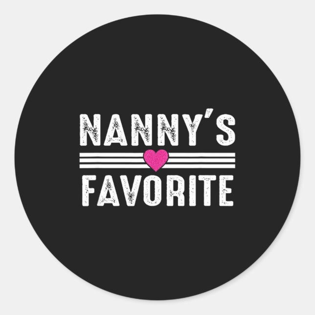 Sticker Rond Nanny's Favorite  (Devant)