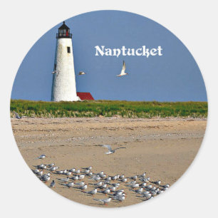 Sticker Rond Nantucket, Massachusetts