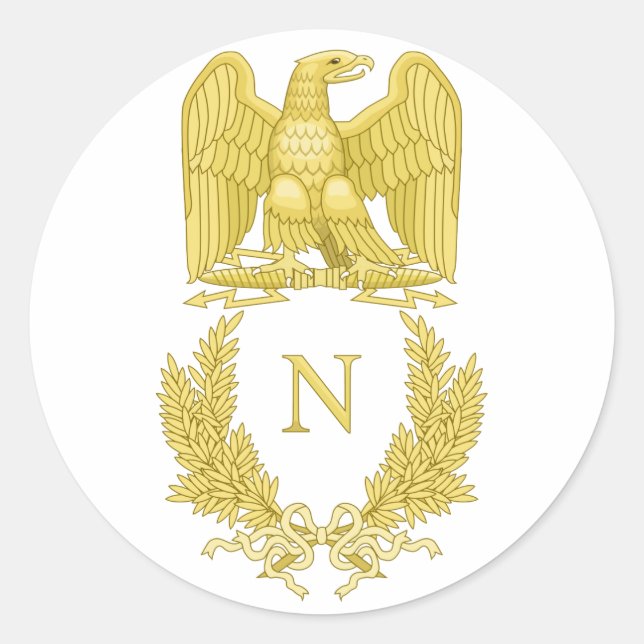 Sticker Rond Napoléon Bonaparte Emblem (Devant)