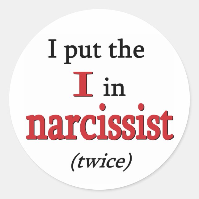 Sticker Rond Narcissique (Devant)