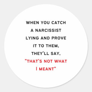 Sticker Rond Narcissist Gaslighting