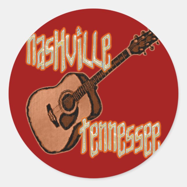 STICKER ROND NASHVILLE TENNESSEE (Devant)
