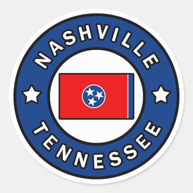 Sticker Rond Nashville Tennessee (Devant)