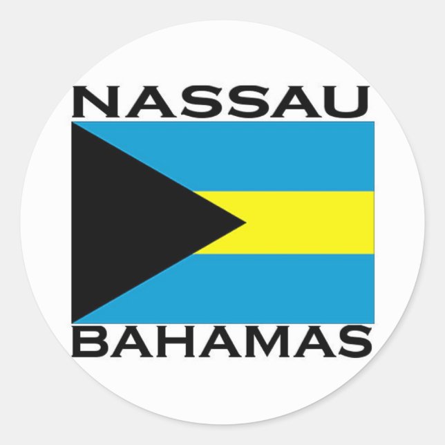Sticker Rond Nassau, Bahamas (Devant)