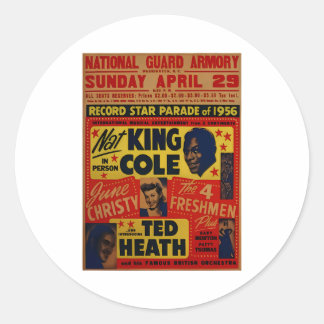 Sticker Rond Nat King Cole