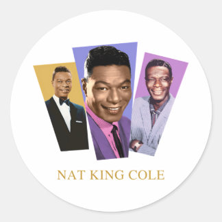 Sticker Rond Nat King Cole