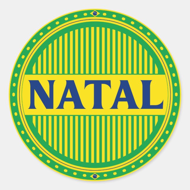 Sticker Rond Natal City Pride – Brazilian Identity (Devant)